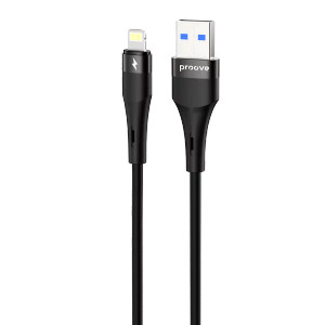 Proove Silicra USB-A to Lightning Cable 2.4A 1m - Black | CCSC12001101
