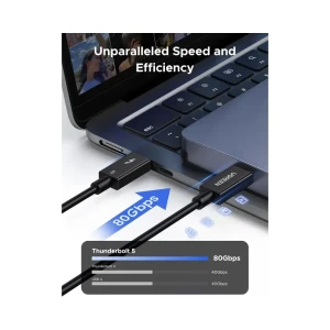 UGREEN L703 Intel Certified Thunderbolt 5 USB-C Male to Male Cable 240W 120Gbps 16K Display | 45996