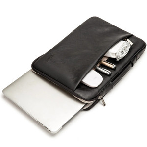Kinmac Vertical Design Laptop Sleeve KMC463-64 – Black PU | Full Protection & Water-Resistant