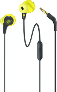 JBL Endurance Run Sweatproof Sports In-Ear Earphones, Yellow | JBLENDURRUNBNL