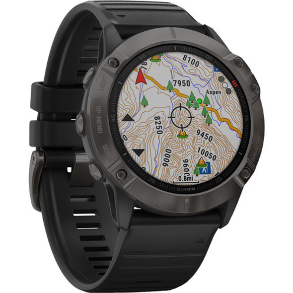 Garmin fenix 6X Sapphire Smart Watch, Dark Gray with Black Band | 010-02157-10