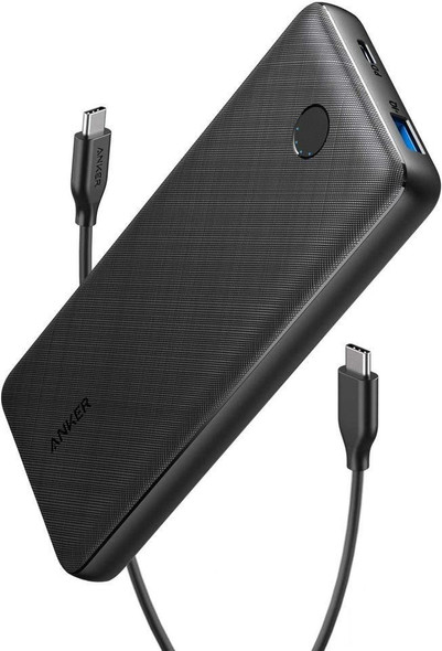 Anker A1287H11 Powercore essential 20000 PD Power Bank, Black | A1287H11