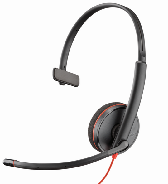 Plantronics Blackwire 3210 USB-A Wired Headset - Mono with Mic | 209744-201