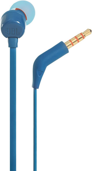 JBL Tune 110 In-Ear Headphone with One-Button Remote, Blue | JBLT110BLUAM