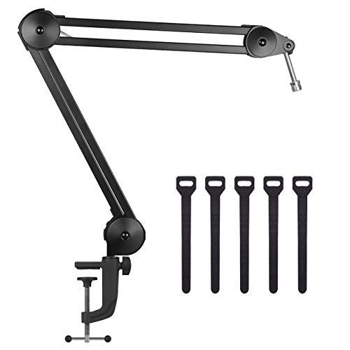 InnoGear Microphone Arm, Upgraded Mic Arm Microphone Stand Boom Suspension Stand with 3/8" to 5/8" Screw Adapter Clip for Blue Yeti Snowball, Yeti Nano, Yeti x and other Mic, Large