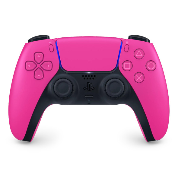 Sony PS5 DualSense wireless controller Nova Pink front view haptic feedback adaptive triggers
