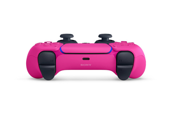 Sony PS5 DualSense wireless controller Nova Pink front view haptic feedback adaptive triggers