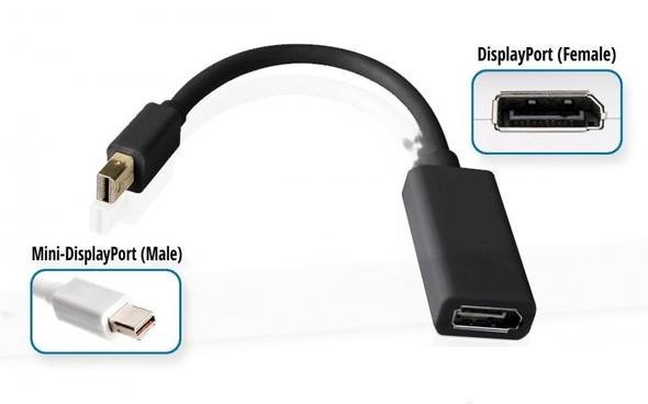 15cm Mini-DisplayPort To DisplayPort Cable Adapter
