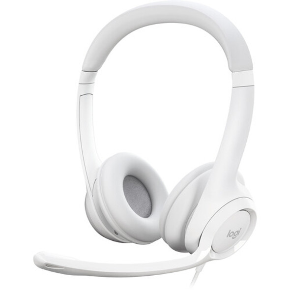 Logitech H390 Wired Headset, White | H390