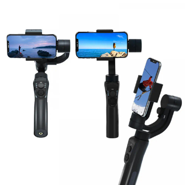 WIWU 3-AXIS HANDHELD SMARTPHONE STABILIZER GIMBAL - BLACK | S5B
