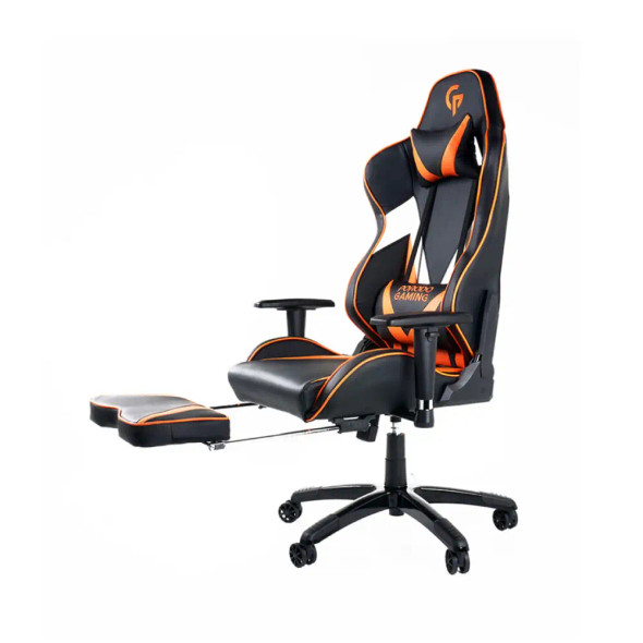 Porodo Gaming Chair With Footrest , Black-Orange | PDX514