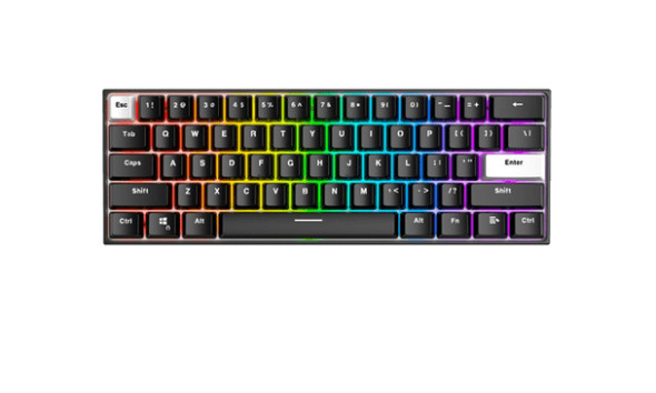 Fantech MK857 MAXFIT61 RGB Wired Mechanical Gaming Keyboard, Black | MK857