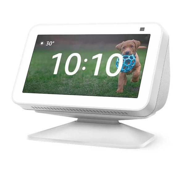 Echo Show 8 Adjustable Stand with USB-C Charging Port, Glacier White