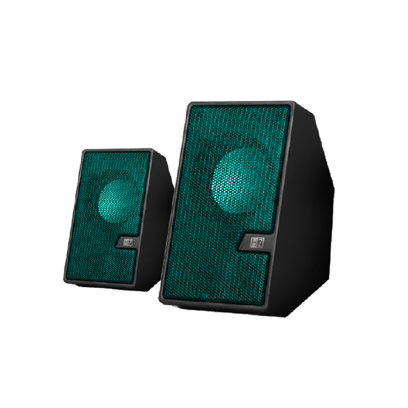 HEATZ  Wired USB Speaker for PC / Laptop 2.1 Speakers , Black & Green| ZS15