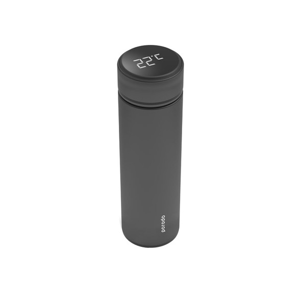 Porodo Smart Water Bottle, Black| PD-TMPBTV2-BK