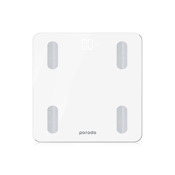 Porodo Smart Weight  Scale, White |PD-BF1321BT-WH