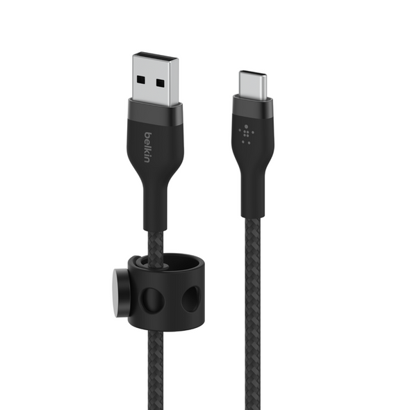 Belkin Boost Charge Pro Flex Cable Usb-A To Usb-C Cable Black | CAB010bt1MBK