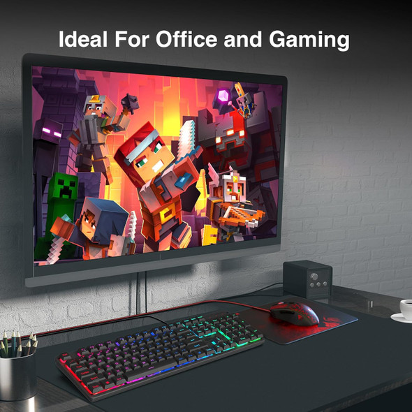 Redragon Wired Gaming Keyboard, Mouse, Mouse Pad Combo Set | S107