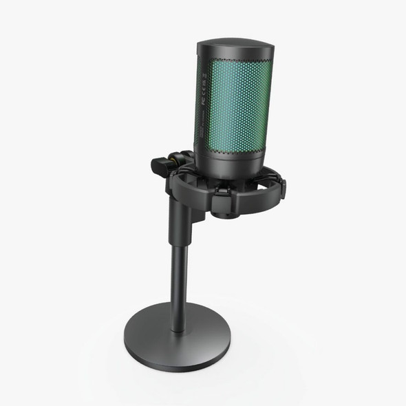 Porodo Gaming Professional RGB Condenser Microphone With Extension Stand | PDX519-BK