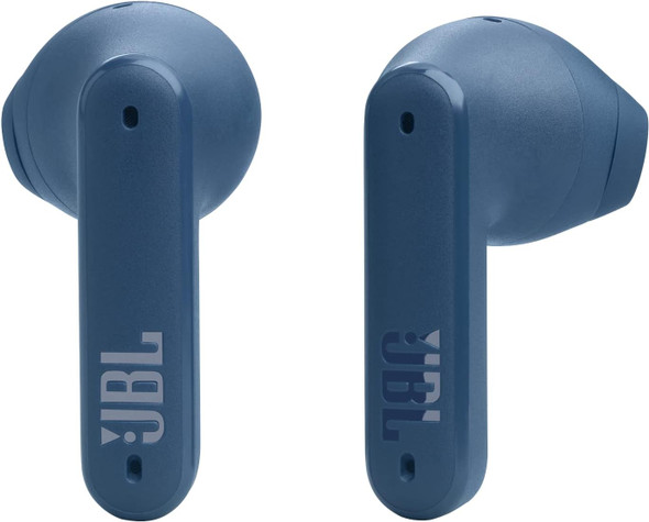 JBL Live Flex true wireless noise cancelling earbuds blue color with charging case