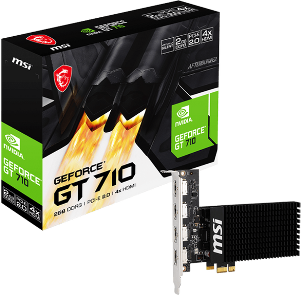 MSI GT 710 2GD3H 4HDMI Graphics Card - 2GB DDR3 | 912-V812-046