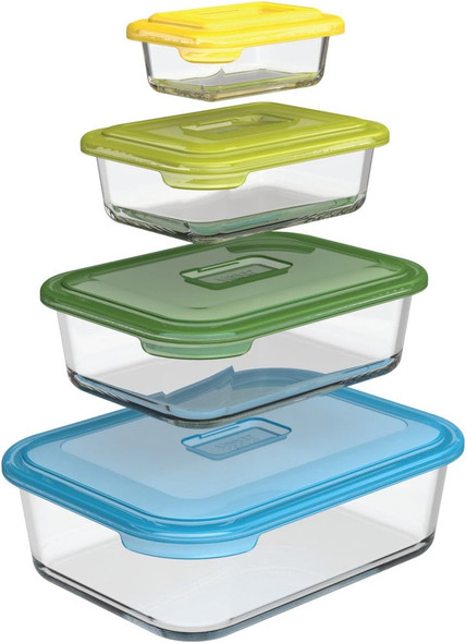 Joseph Joseph Nest Glass Storage Dishes-Multi-Colour Set | 81060