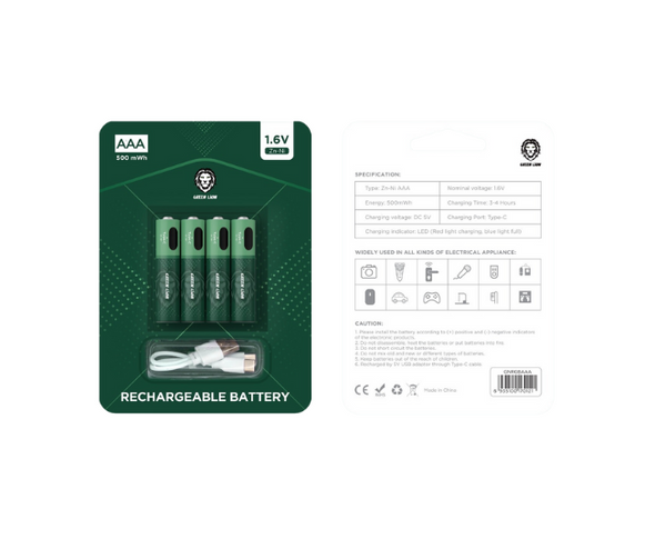 Green Lion Non-Rechargeable Battery AAA 1.6V Alkaline Battery| GNAKBAAA