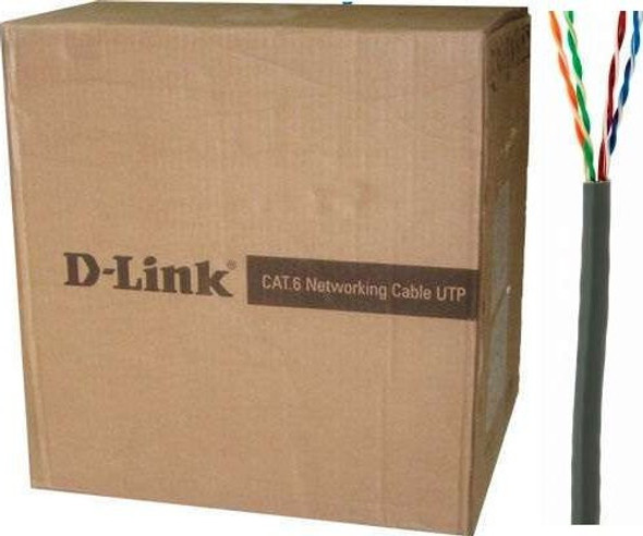 D-linkCat6 FTP 23 AWG LSZH Solid Cable - 305m/Roll - Grey Color|NCB-C6SGRYR-305-LS