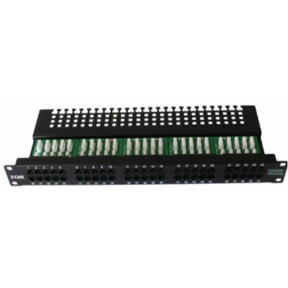 D-link 50 port voice patch panel 1U|NPP-5V1BLK501