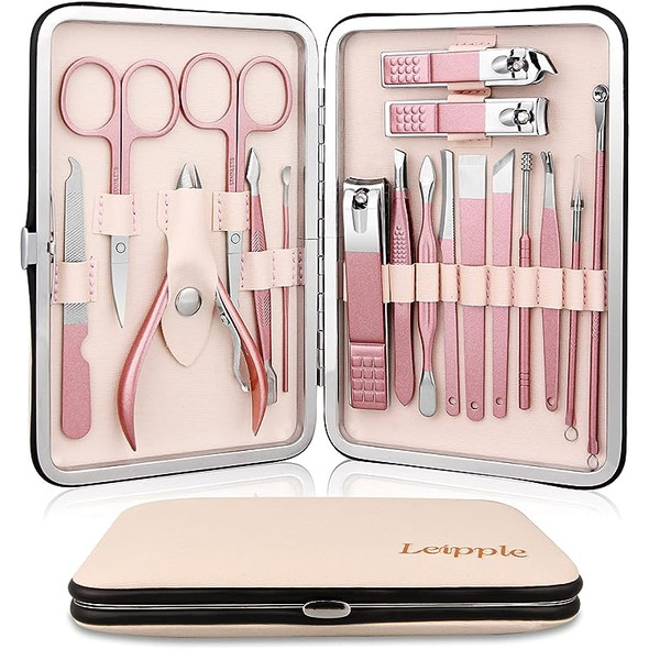 Manicure 18-Pcs Professional Pedicure Set - Pink