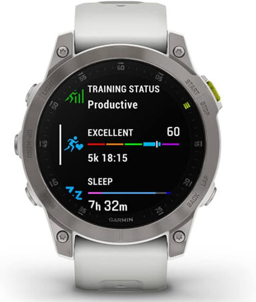 Garmin Epix Gen 2 Premium Active Smartwatch, Titanium White | 010-02582-20