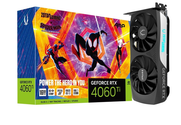 ZOTAC GeForce RTX 4060 Ti AMP SPIDER-MAN Graphics Card | ZT-D40620F-10SMP