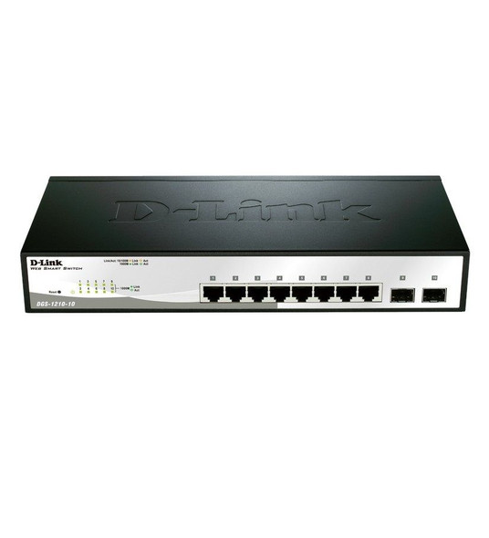 D-Link  Switch 8x 10/100/1000BASE-T PoE Ports + 2* SFP Ports  |DGS-F1100-10PS-E/E