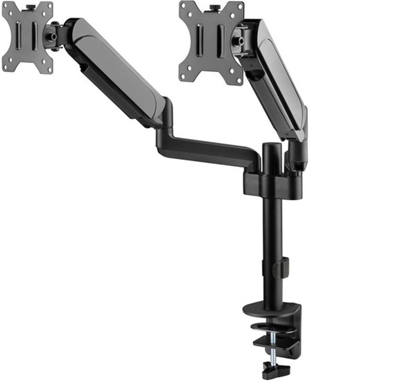 GAMEON 17"-32" Pole-Mounted Gas Spring Dual Monitor Stand | GO-2045