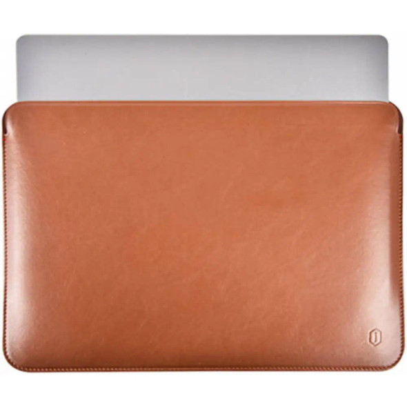 WiWU Skin Pro Platinum With Microfiber Leather Sleeve For Macbook 13.3" - Brown | SPPMLSM13.3BR