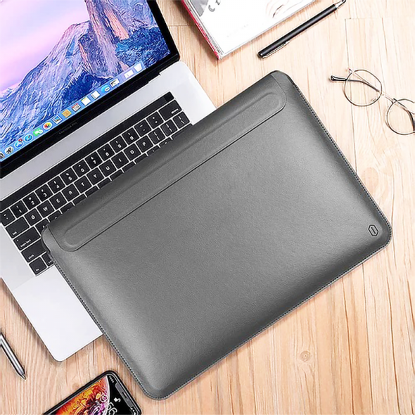 WiWU Skin Pro II Pu Leather Sleeve For Macbook 13.3" - Grey | SPIIPLSM13.3G