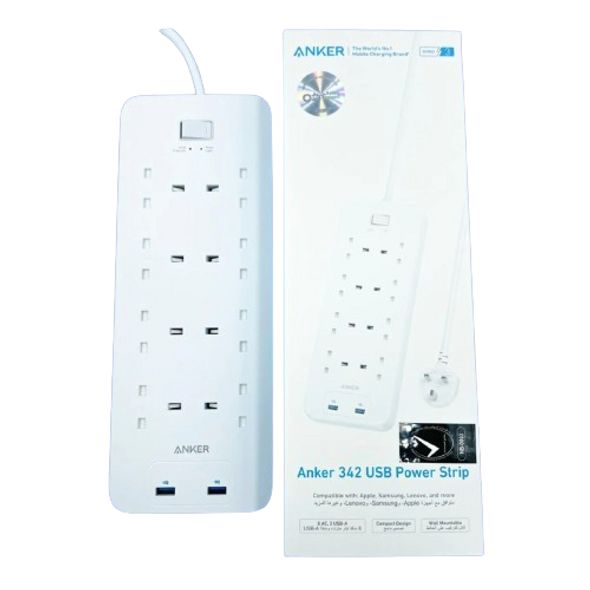 Anker 342 USB Power Strip, White | A9182K21