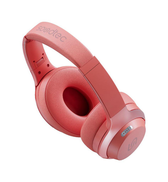 Porodo Soundtec By Porodo Eclipse Wireless Headphone High-Clarity Mic With ENC Environment Noise Cancellation,Red| PD-STWLEP011-RD