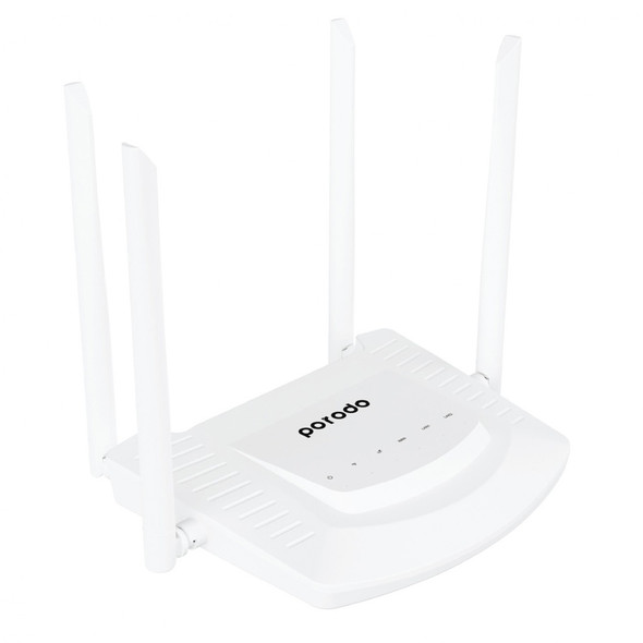 Porodo High-Speed 4G Router 300Mbps Wifi & 4G LTE, White | PD-FA4GR-WH