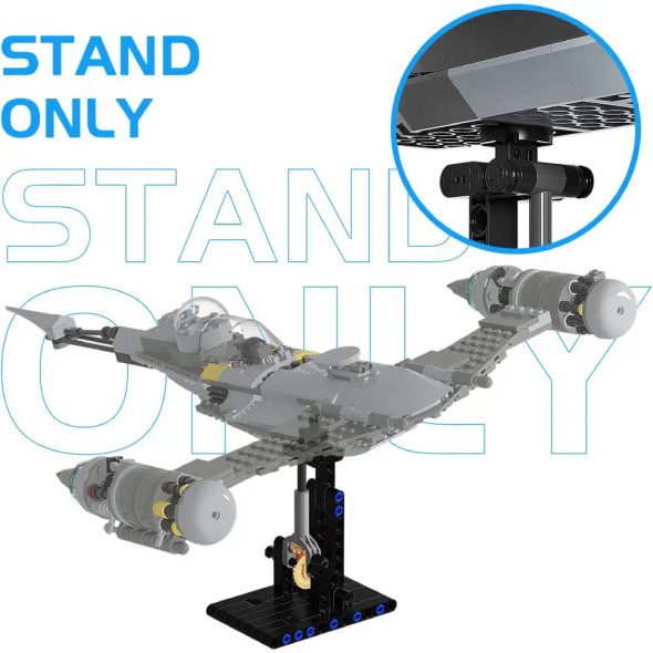 Lego Display Stand for Mando N-1 Fighter 75325 Building Kit, Adjustable Angle Multifunctional Bracket, Fun Buildable Toy Playset for Kids Aged 6 and Up (58 Pieces) | F-CB0011