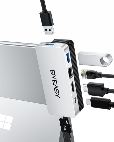 BYEASY Surface Pro 9 6-in-2 Docking Station | UC-606