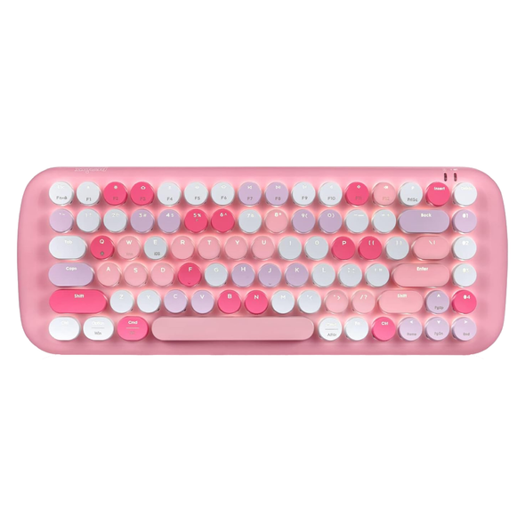 Perixx 11988 PERIBOARD-734BL Wireless and Wired Dual Mechanical Keyboard - Pinky Candy | PERIBOARD-734BL
