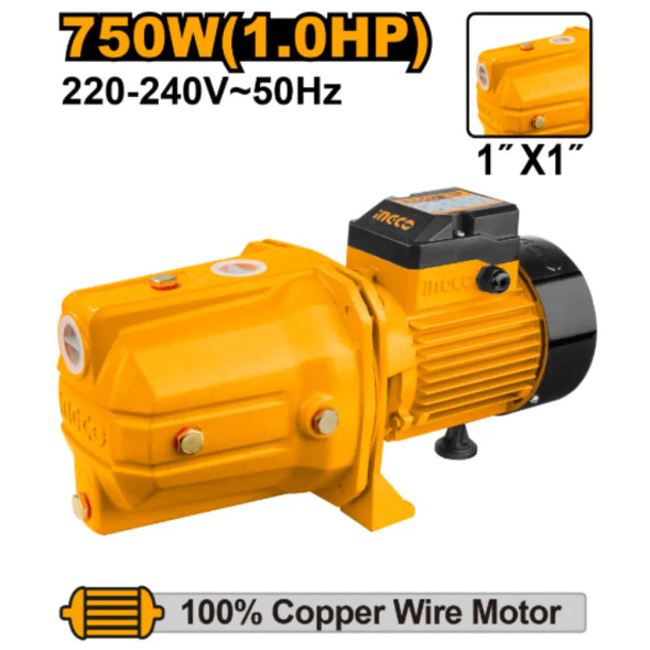 INGCO Suction Water Pump 750 W 1 HP | JP07508