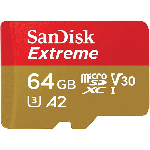 SanDisk Extreme Micro SD UHS I Card 64GB | SDSQXAH-064G-GN6MN