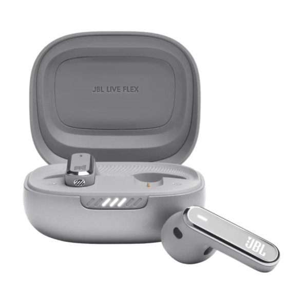 JBL Live Flex Perfect Fit Anc With Wireless Charging Earbuds , Silver | JBLLIVEFLEXSVR