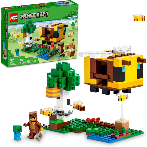 LEGO Minecraft The Bee Cottage Construction Toy with Buildable House | 21241