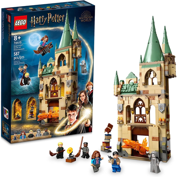 LEGO Harry Potter Hogwarts: Room of Requirement, Castle Toy with Transforming Fire Serpent Figure, Deathly Hallows Modular Building Set | 76413