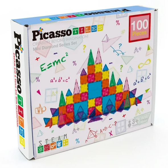 PicassoTiles 100 PCS Magnetic Building Block | PTM100