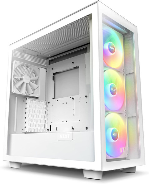 NZXT H7 Elite – ATX Mid Tower PC Gaming Case – Front I/O USB Type-C Port – White| CM-H71EW-02