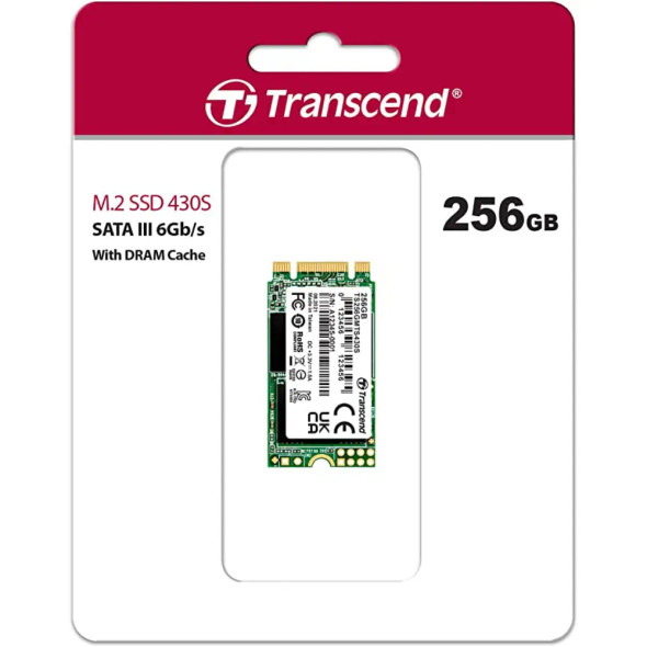 Transcend 256GB SATA III 6Gb/s M.2 SSD Solid State Drive | TS256GMTS430S